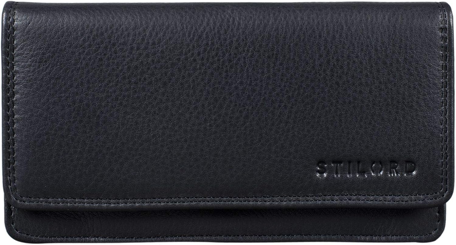 STILORD 'Lotta' Vintage Purse for Women RFID Leather Classic Wallet with RFID Blocker 10 Credit Card Pockets and Gift Box, Colour:Black - Image 4