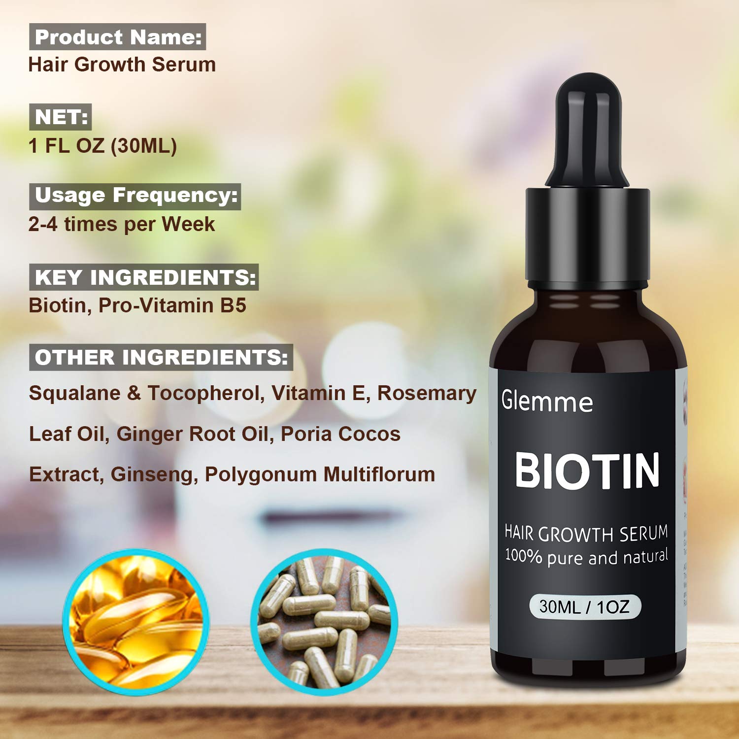 Derma Roller for Hair Growth, Biotin Hair Growth Serum + Scalp Hair Regrowth Shampoo for Men and Women, Best Hair Loss Treatment Product : Beauty