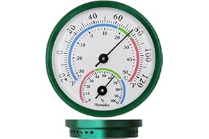Mechanical Humidity Gauge - 20g Portable Temperature Meter, Battery-Free Weather Monitor | Compact Wall Hanging Thermometer f