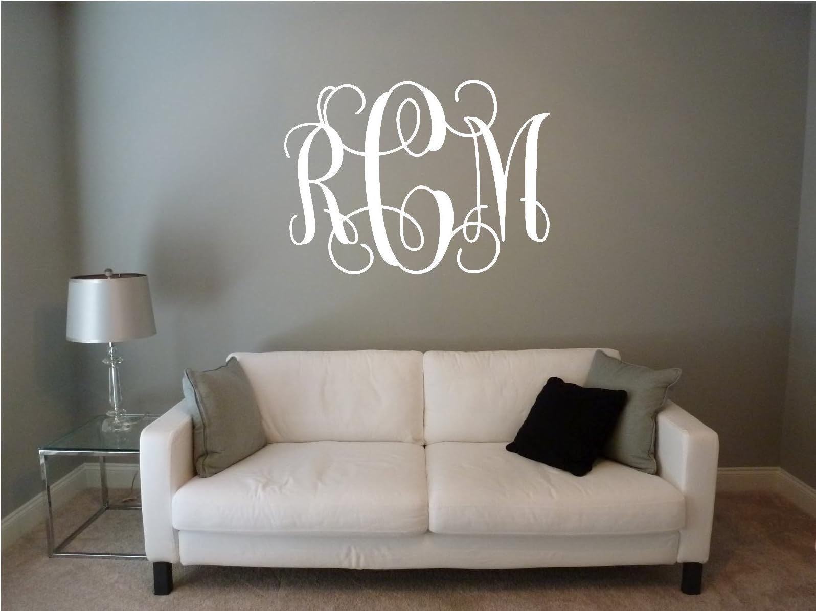 Personalized Monogram Initials Home Decor Wall Sticker Decal by Yurdecor