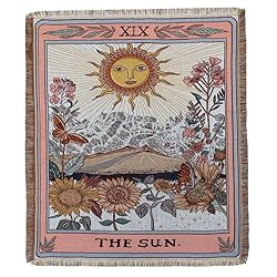 Shesyuki Boho Throw Blanket Reversible Cotton
