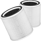 Breabetter AC400 Replacement Filter Compatible with Purivortex AC400 Purifiers, 3-in-1 Filter(2-Pack)-White