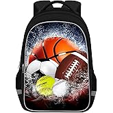 TILYTADLY School Backpack for Boys - Sports Boys Backpack for Kids Children Teens Elementary Middle School - Students Bag for Ages 6-18,17″Bookbag Multifunctional Large Capacity
