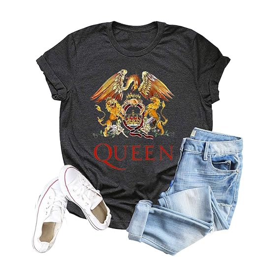Buy Queen Shirts Band Tees for Women Rock Music Concert Graphic T Shirt