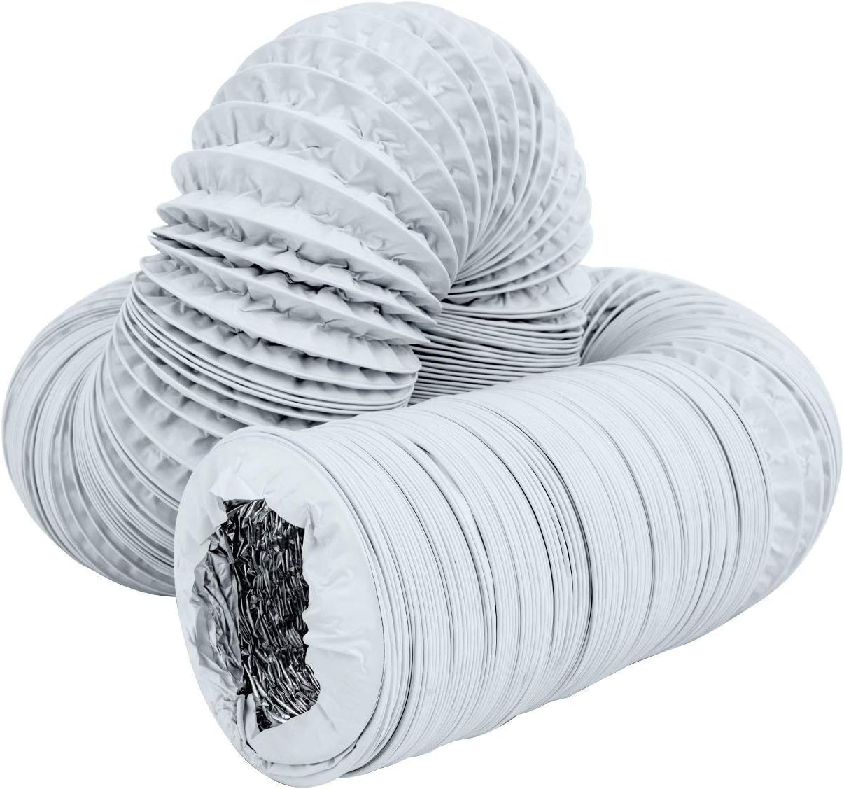 HG Power 150mm Air Ducting Length 5m PVC Aluminium Flexible Ventilation Duct PVC Pipe Tumble Dryer Vent Hose for Hydroponics Extractor Fan Cooker Hood - Image 5