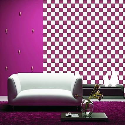 Kayra Decor The Check Box Reusable Wall Stencil for Wall Decor/DIY Painting Stencil/Durable Than Wall Stickers in (16 X 24) Inches (Plastic Sheet), Clear