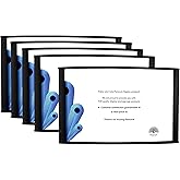 Peacock display Curved Office Business Door Sign Holder | Aluminum Wall Mount Name Plate Holder, cubicle sign holder, sturdy and beautiful 5.5" W X 5.00" H (N-Letterx5.5" 5 signs black)