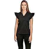 CINQO Women’s V-Neck Scrub Top – 4-Way Stretch, Breathable, Modern Fit Medical Work Shirt