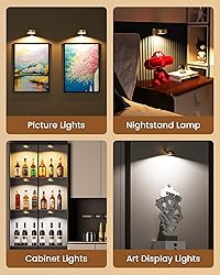 Picture Lights for Wall,Wireless 2000mAh