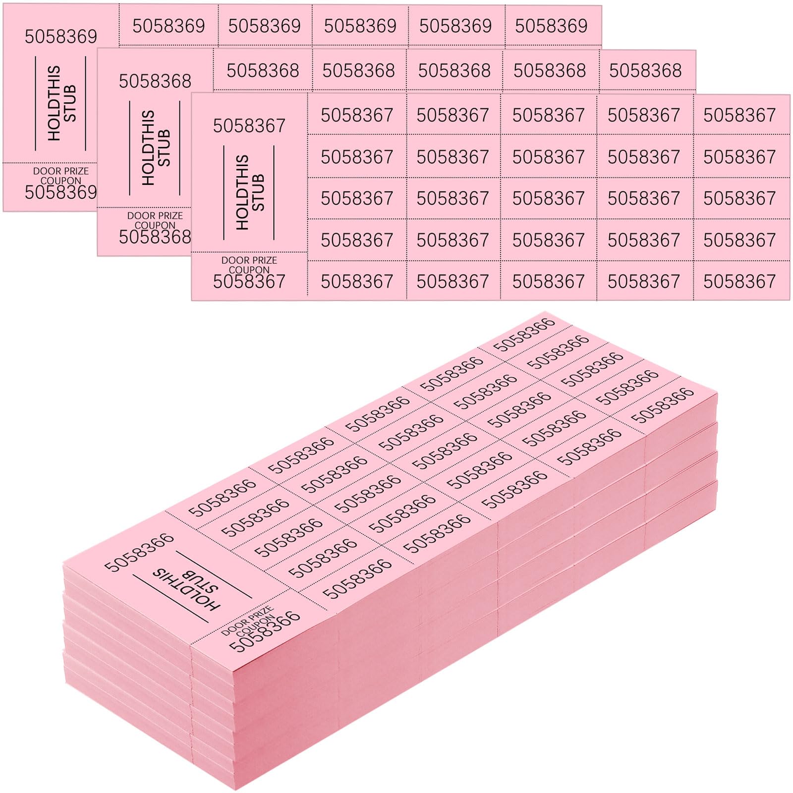 Kosiz 504 Sheets 25 Bid Raffle Ticket with