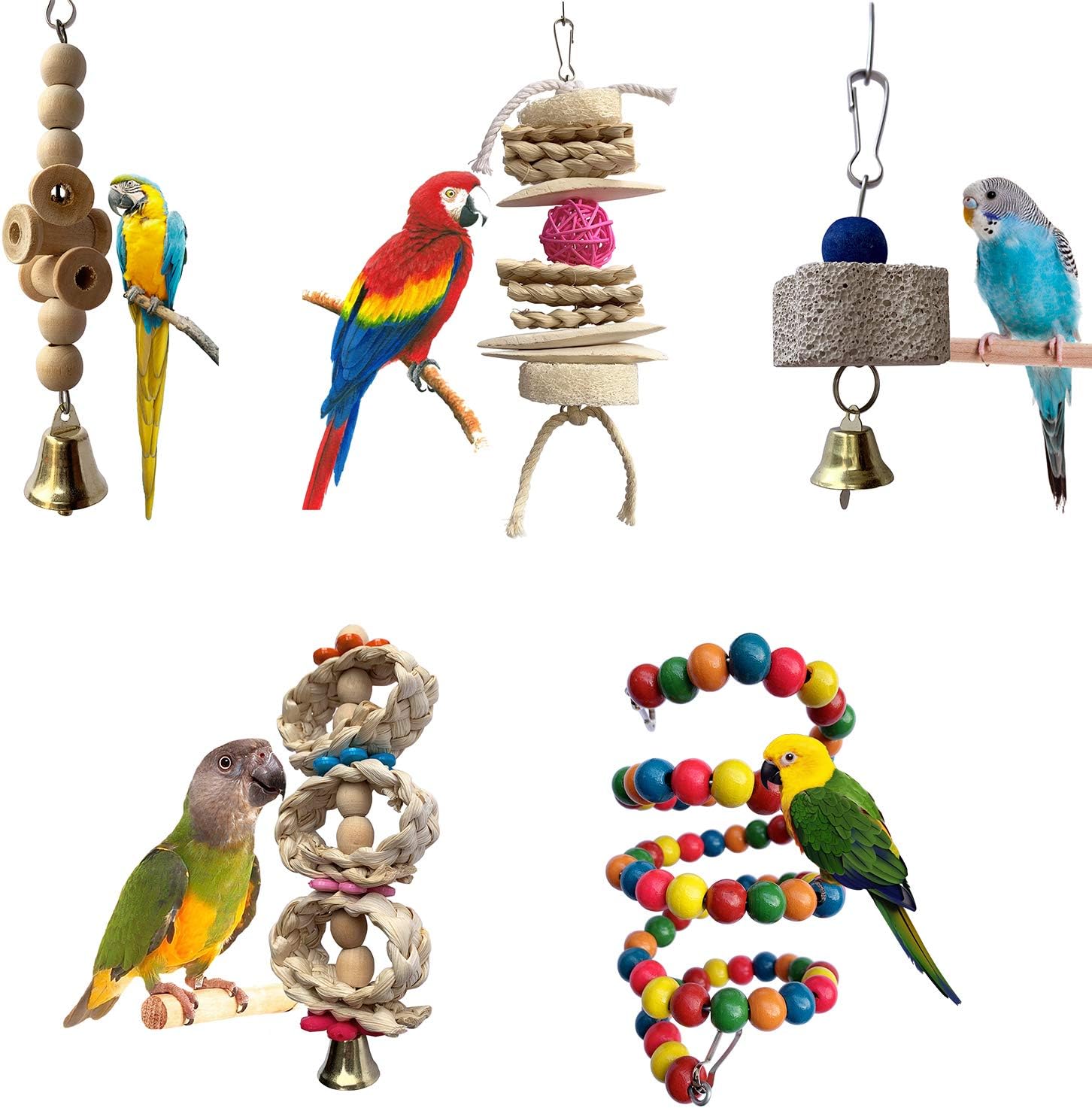 parrot toys and perches