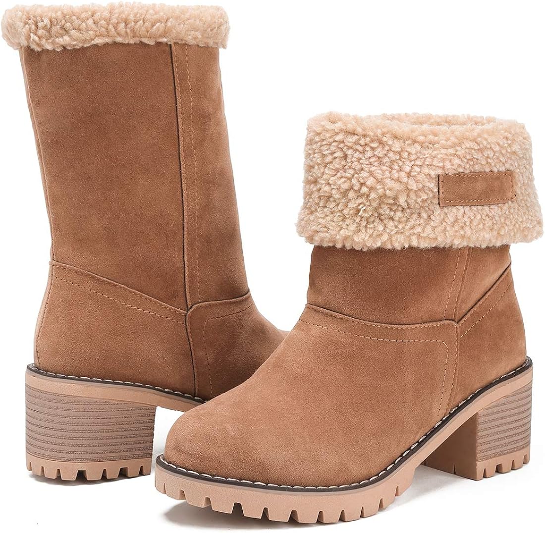 chunky suede boots