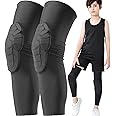 Bohope Kids Youth 5-15 Years Padded Arm Knee Sleeve Compression Leg Protective