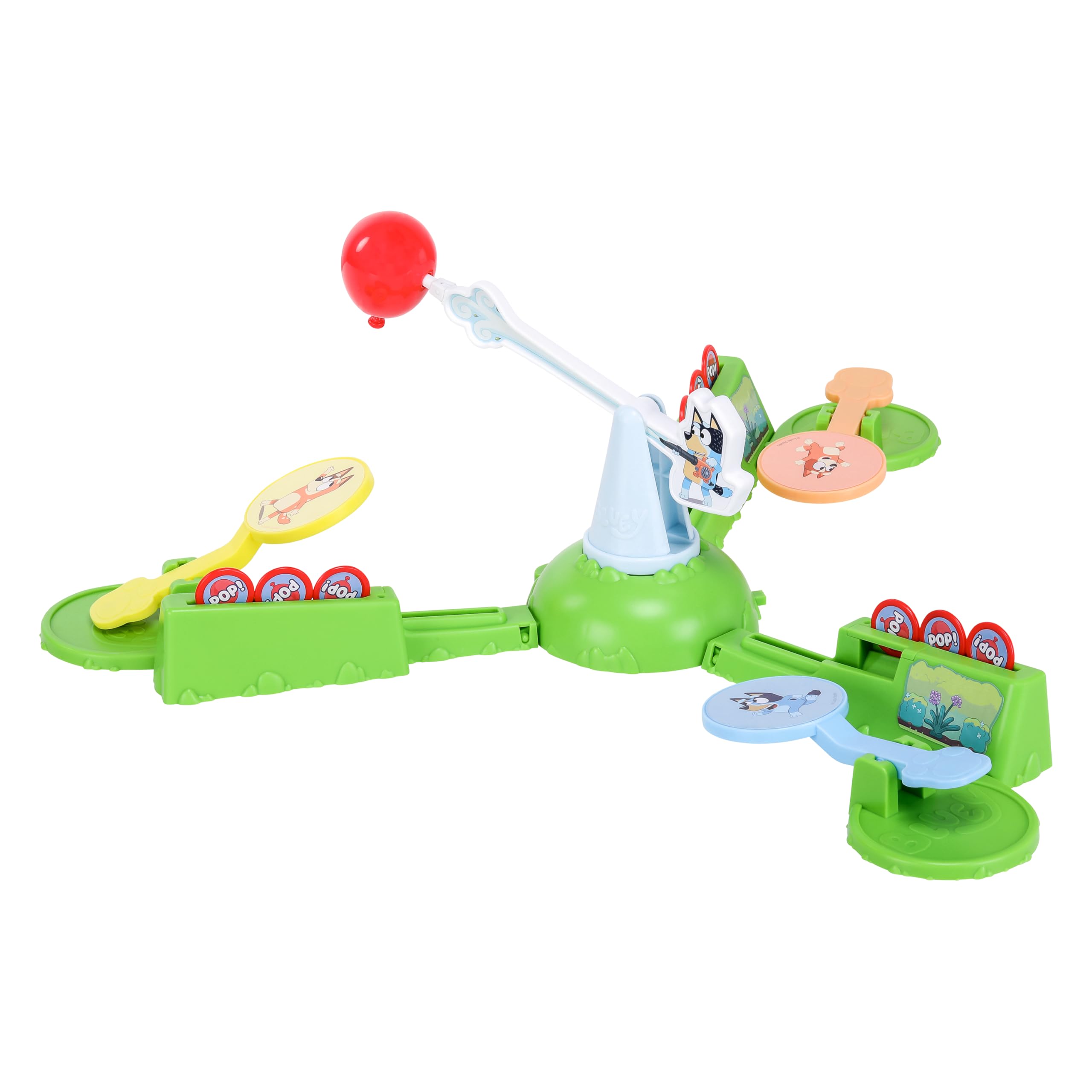 Photo 1 of Bluey Keepy Uppy Game, Motorized Toddler Game with Bingo and Chilli Character Paddles, Games for 4+ Year Olds