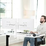 VIVO White Dual Monitor Mount STAND-V002W for 13 to 30 inch Displays view 2