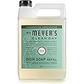 MRS. MEYER'S CLEAN DAY Liquid Dish Soap Refill, Biodegradable Formula, Basil, 48 fl. oz