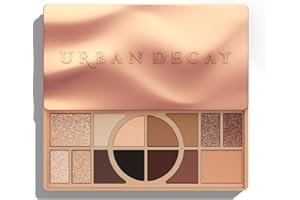 Urban Decay Naked Shaped Eyeshadow Palette - Multi-Use Neutral Eye & Face Palette, 14 Crease & Transfer-Resistant Shades, Up to 16HR Wear, Sculpting Creams, Defining Powders, Shimmer Highlighters