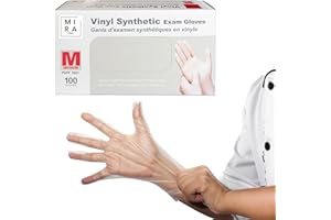 Mira Pak Disposable Clear Vinyl Gloves Box of 100|Perfect for Food Prepping/Dish Washing/Cleaning/Cooking|Single Use Only