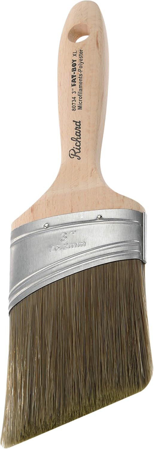 Richard 80734 Oval Angled Paint Brush with Wood Handle, 3