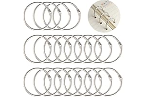CHRORINE Book Binder Rings 20 Pack Loose Leaf Binder Ring 1.8Inch Large Keychain Rings Metal Rings for Scrapbook Keys Art Cra