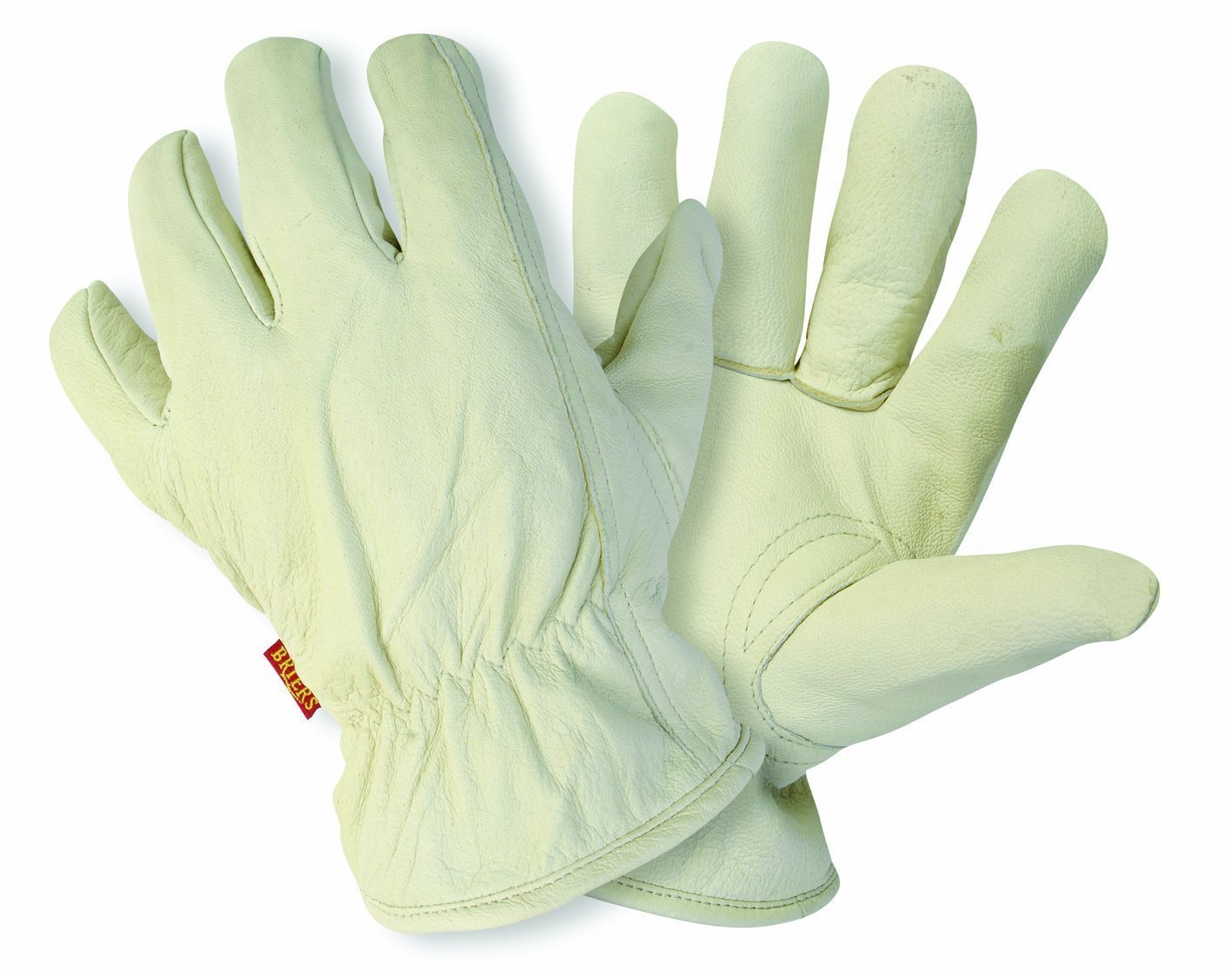 Briers Lined Hide Gloves, White, Large