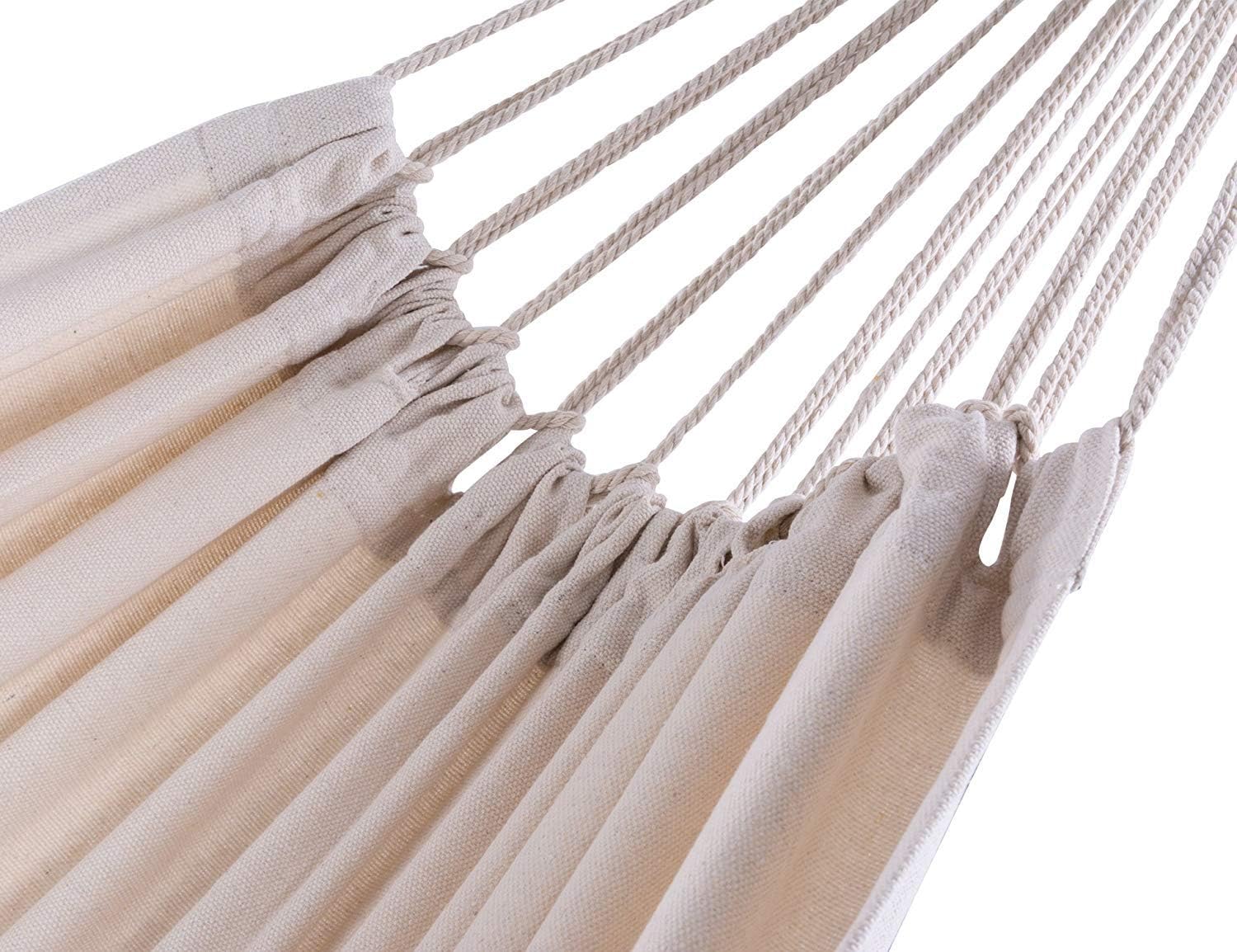 KEPEAK Cotton Hammock, Brazilian Double Hammock, Soft Comfortable Fabric Canvas Hammock for Patio, Porch, Garden and Backyard: Furniture & Decor