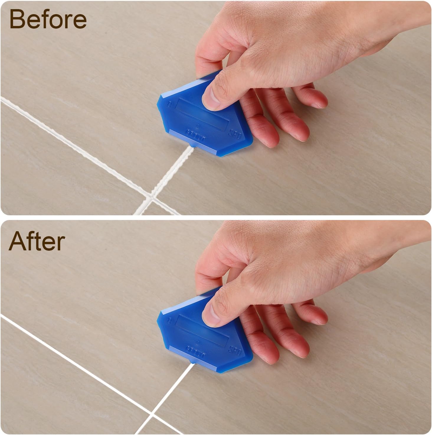 Outus 4 Pieces Sealant Tool Caulking Tool Kit for Bathroom Kitchen and Frames Sealant Seals (Black, Blue) - - 