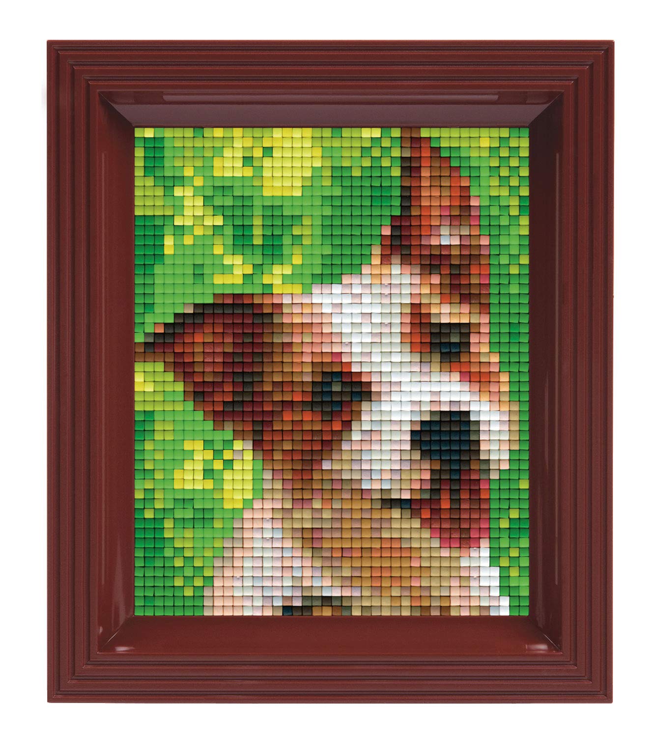 Pracht Creatives Hobby Pixel P31320 Mosaic Gift Packaging Dog, Pixel Picture with Frame, Easy Plug-In System, No Ironing or Gluing, Stones Made of Organic Plastic