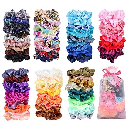 70 Colors Hair Scrunchies Soft Elastic Hair Ties Scrunchy Hair