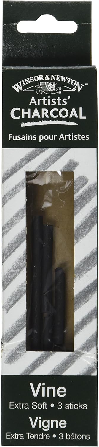Winsor & Newton Artist Vine Charcoal Sticks 12/Pkg - Medium