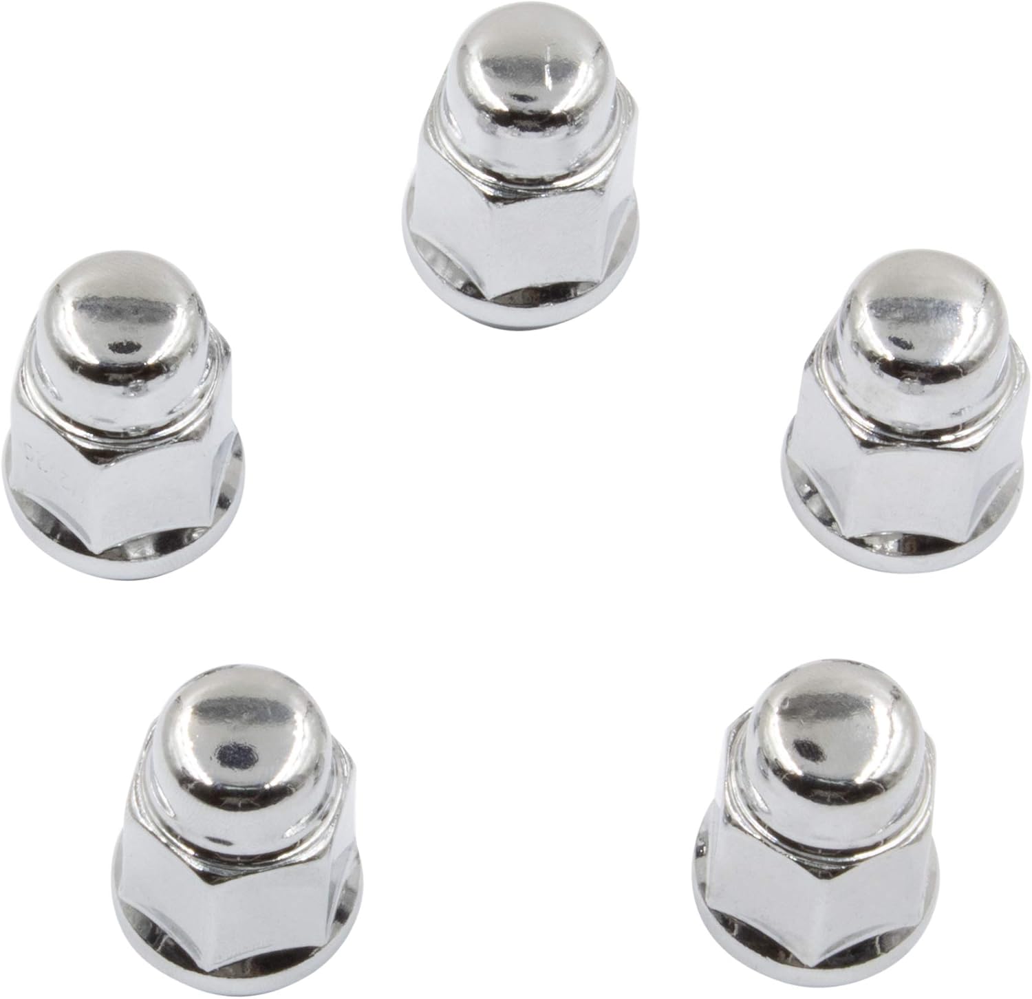 Wheel Accessories Parts 20 Dual Coating Chrome 12x1.5 Closed End Bulge Acorn Lug Nuts - Cone Seat - 19mm Hex Wheel Lug Nut: Automotive