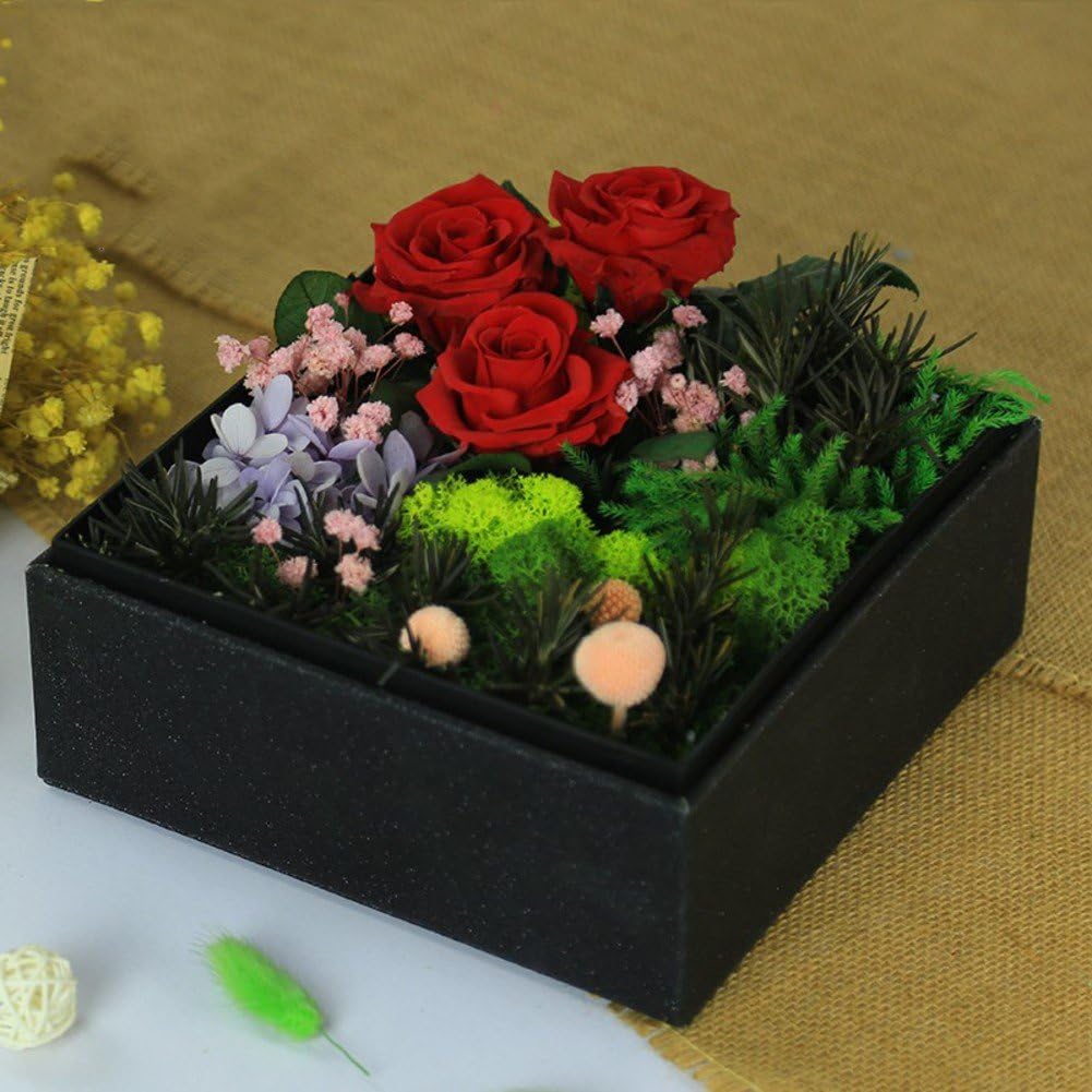 Eternal Flower Rose Flower Gift Box/Preserved Flower Creative Ornaments Gift-B