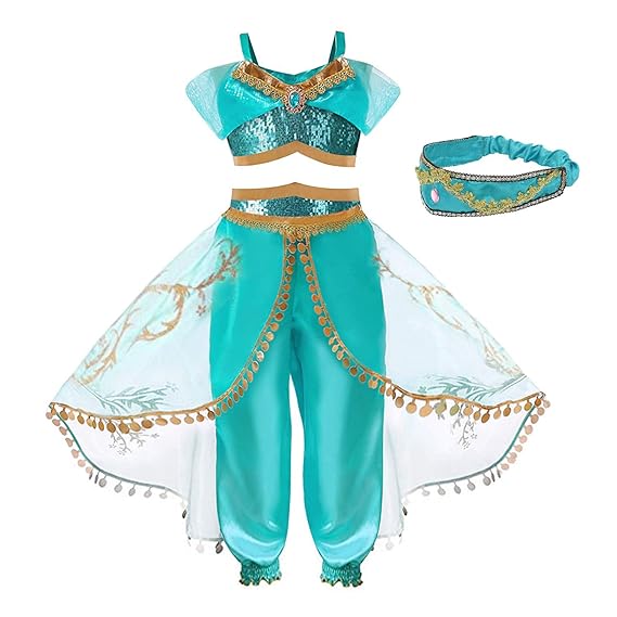 Ugoccam Girls Princess Dress Up Costumes Halloween Cosplay Costume Party Fancy Dress Blue Amazon In Clothing Accessories