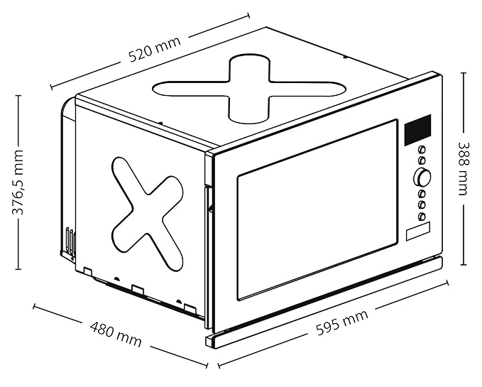 Caso EMCG32 Integrado 32L 1000W Negro, Acero inoxidable ...