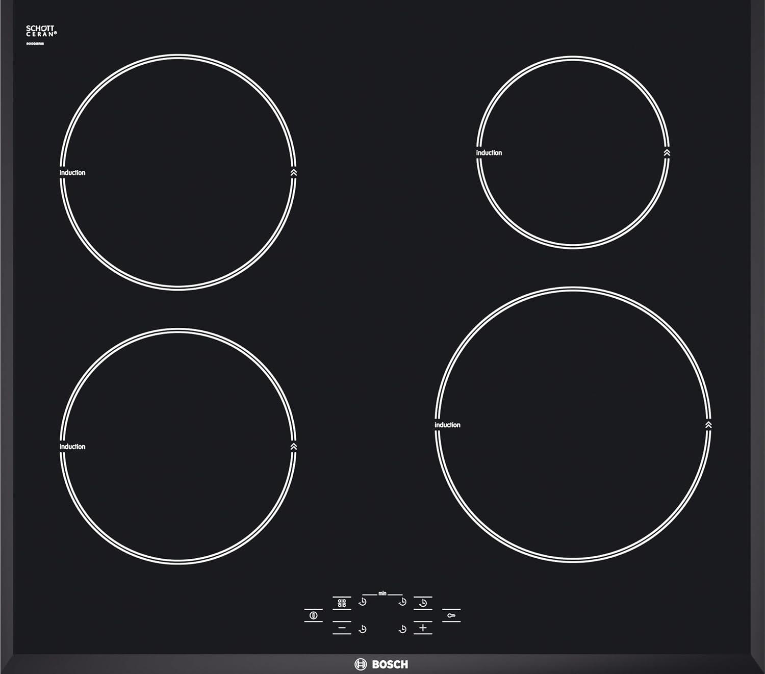 Bosch Pie651r14e Built In Induction Hob Black Hob Plate Built