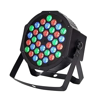 Groeien DJ Lights 36 LEDs DMX 512 RGB Color Mixing Wash Can Par Light for Disco Diwali Lighting- (Black Colour)