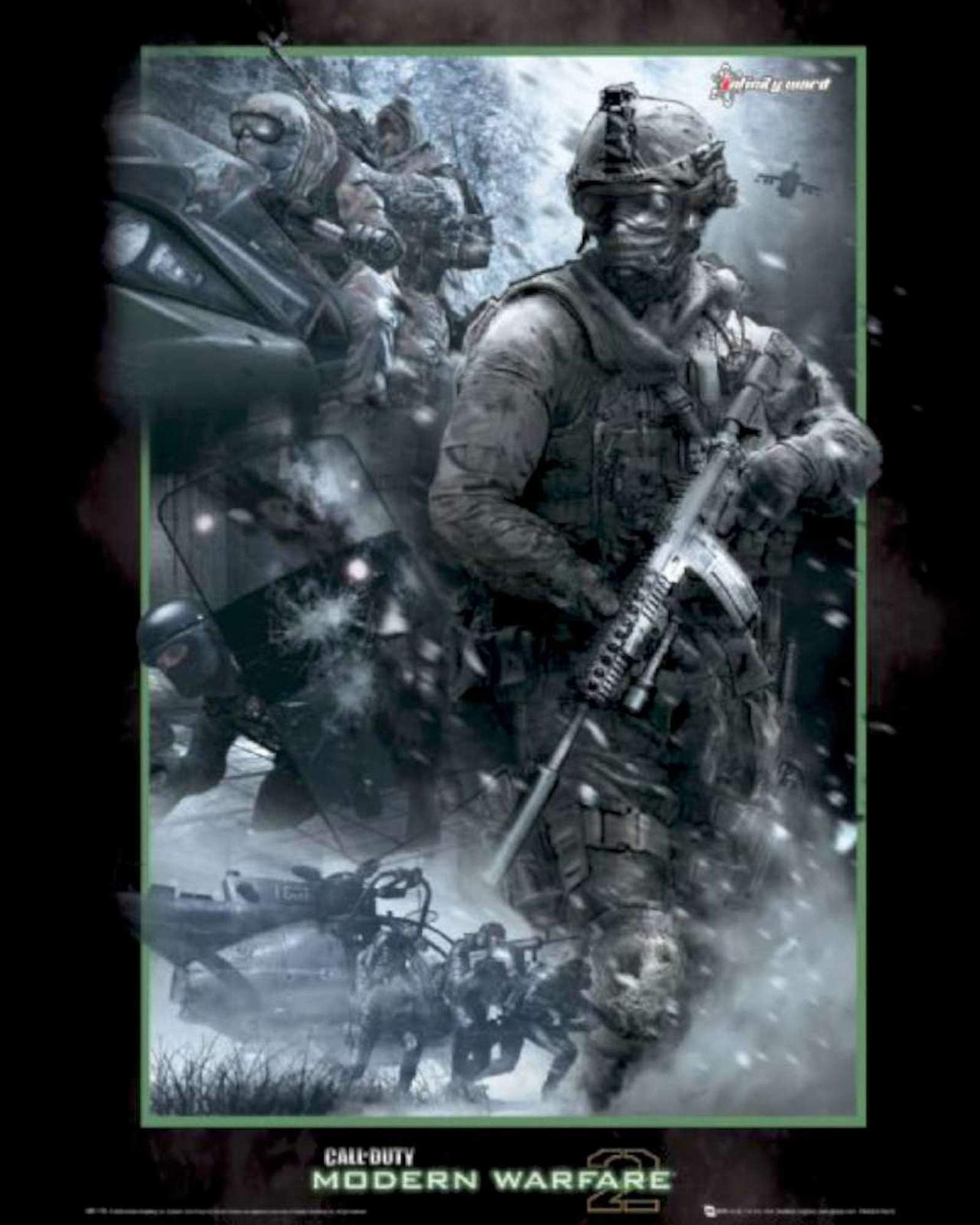 Call of Duty Modern Warfare 2 Video Game Shooter Poster 16 x 20 inches