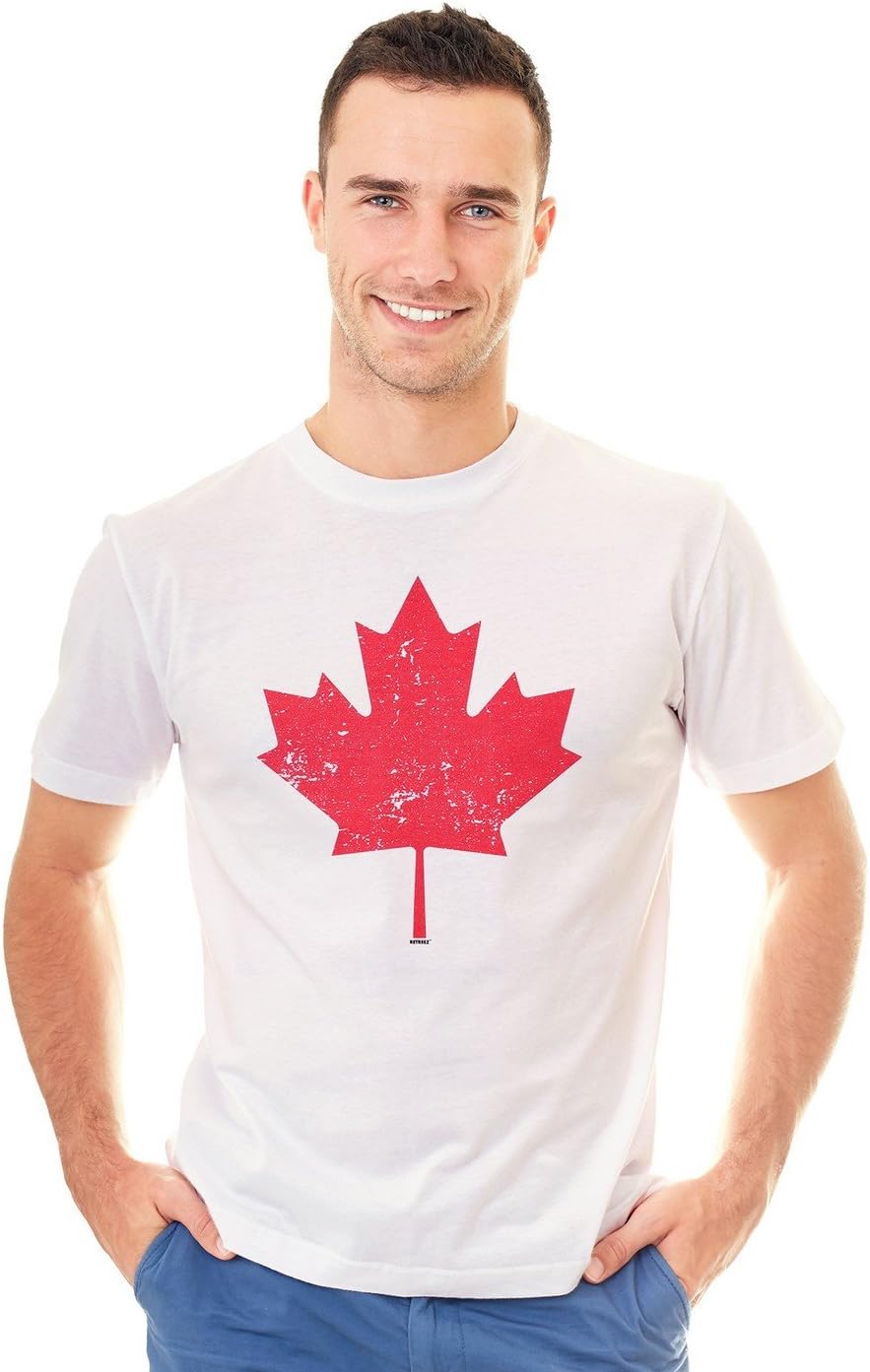 Retreez Vintage Canada Canadian The Maple Leaf Flag Graphic Printed T-Shirt Tee