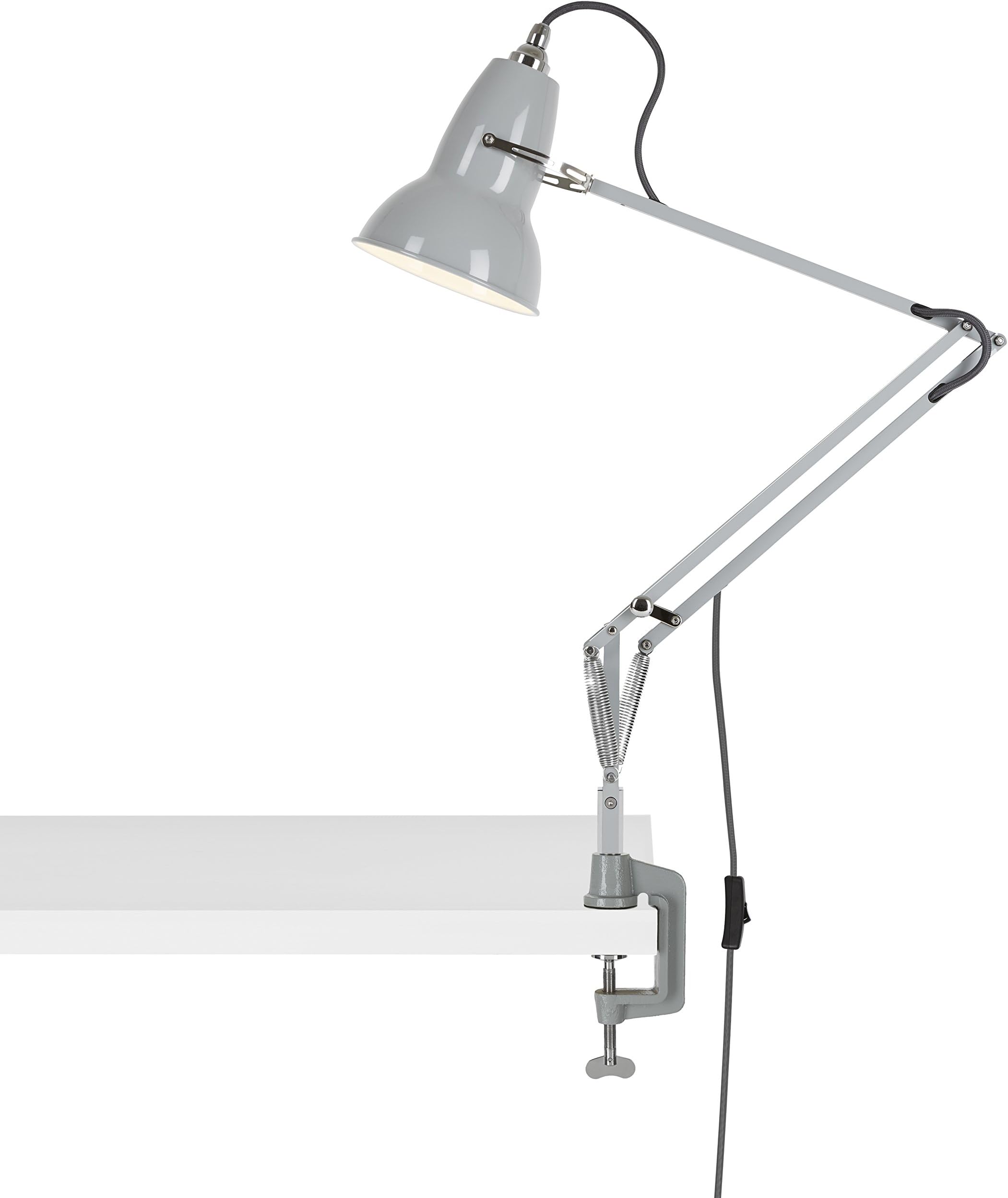 Anglepoise Original 1227 Desk Lamp with Desk Clamp, Dove Grey