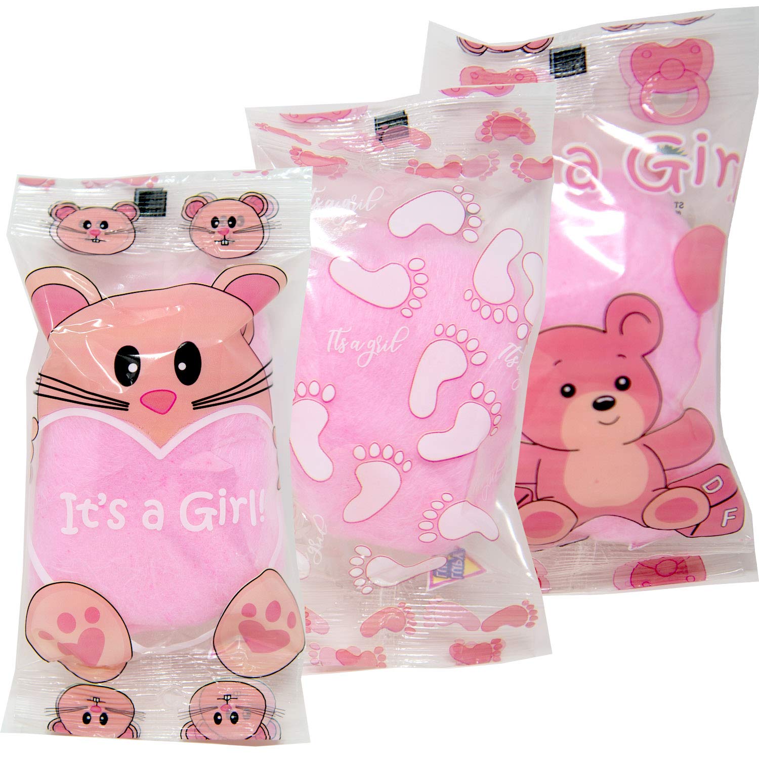 pink candies for baby shower