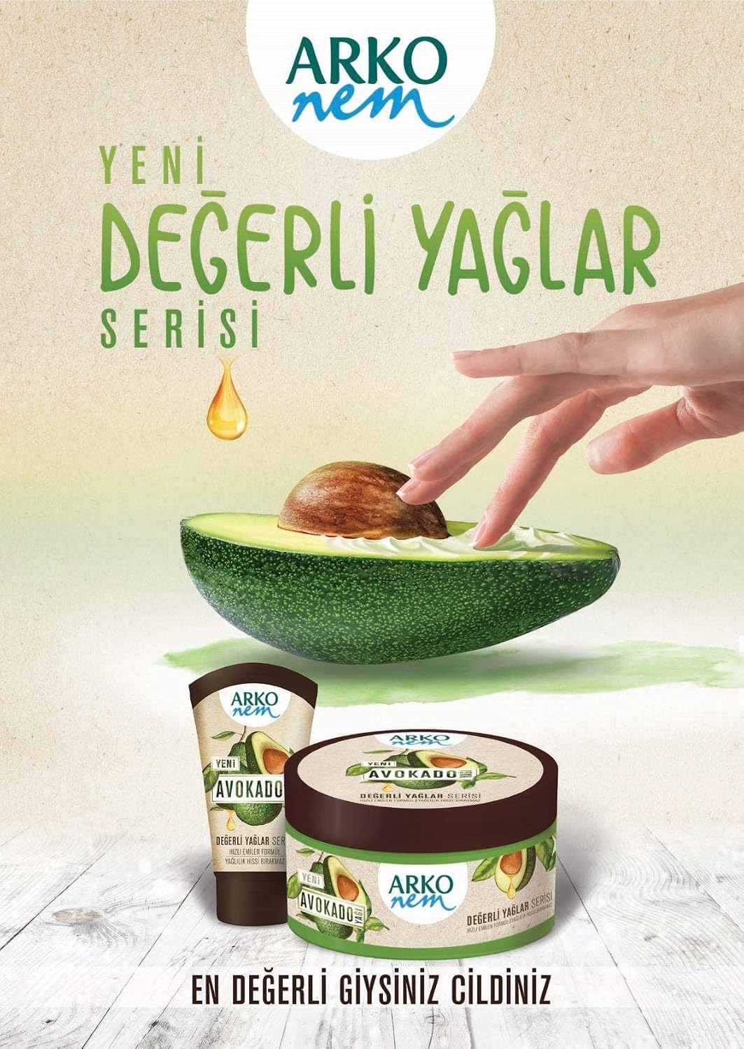 Arko Nem Oil Cream, Avocado, 150 millilitre, 150 ml (Pack of 1) - Image 4