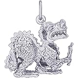 Rembrandt Charms Dragon Charm, 14K White Gold