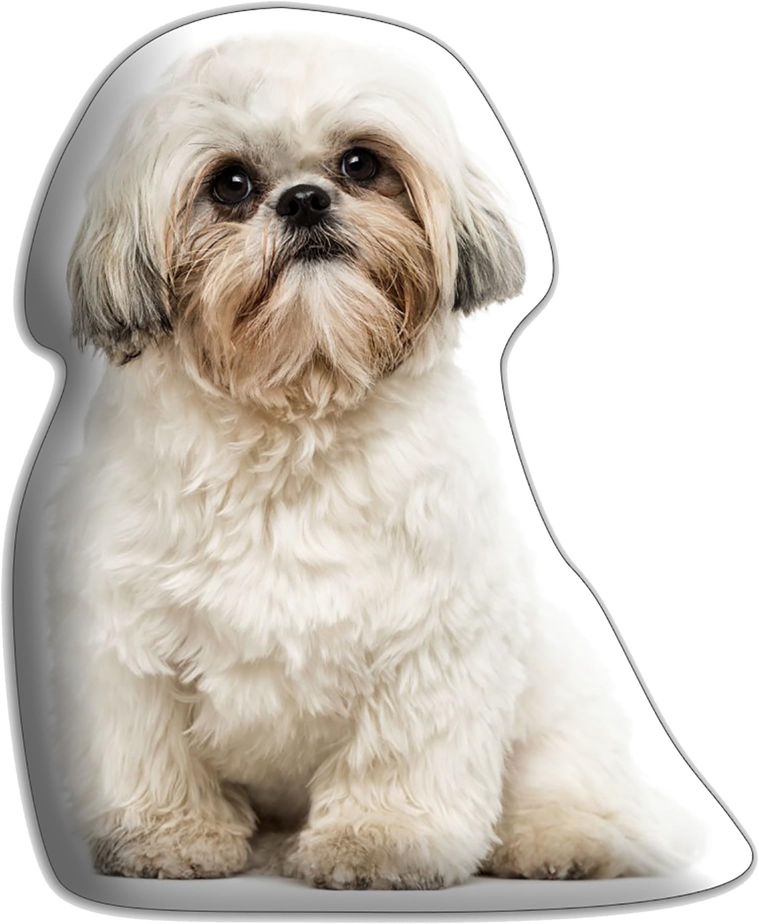 Shih Tzu Dog Gift – Beautiful Large Cuddle Cushion – Luxurious strokable shaped cushions, approximate size: H460mm x W400mm (18" x 16“)
