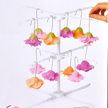 Amazon.com: eDealMax plástico 2 Nivel Diseño 4 Armas de secado goma de la goma de las Flores de la planta del estante del soporte del sostenedor: Home & ...