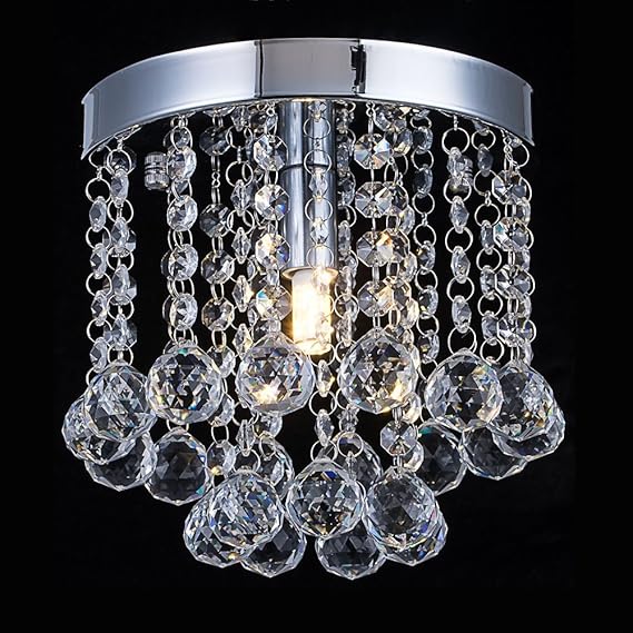 Lampara de Techo Cristal AFSEMOS,Lampara Techo para Recibidor,Barra