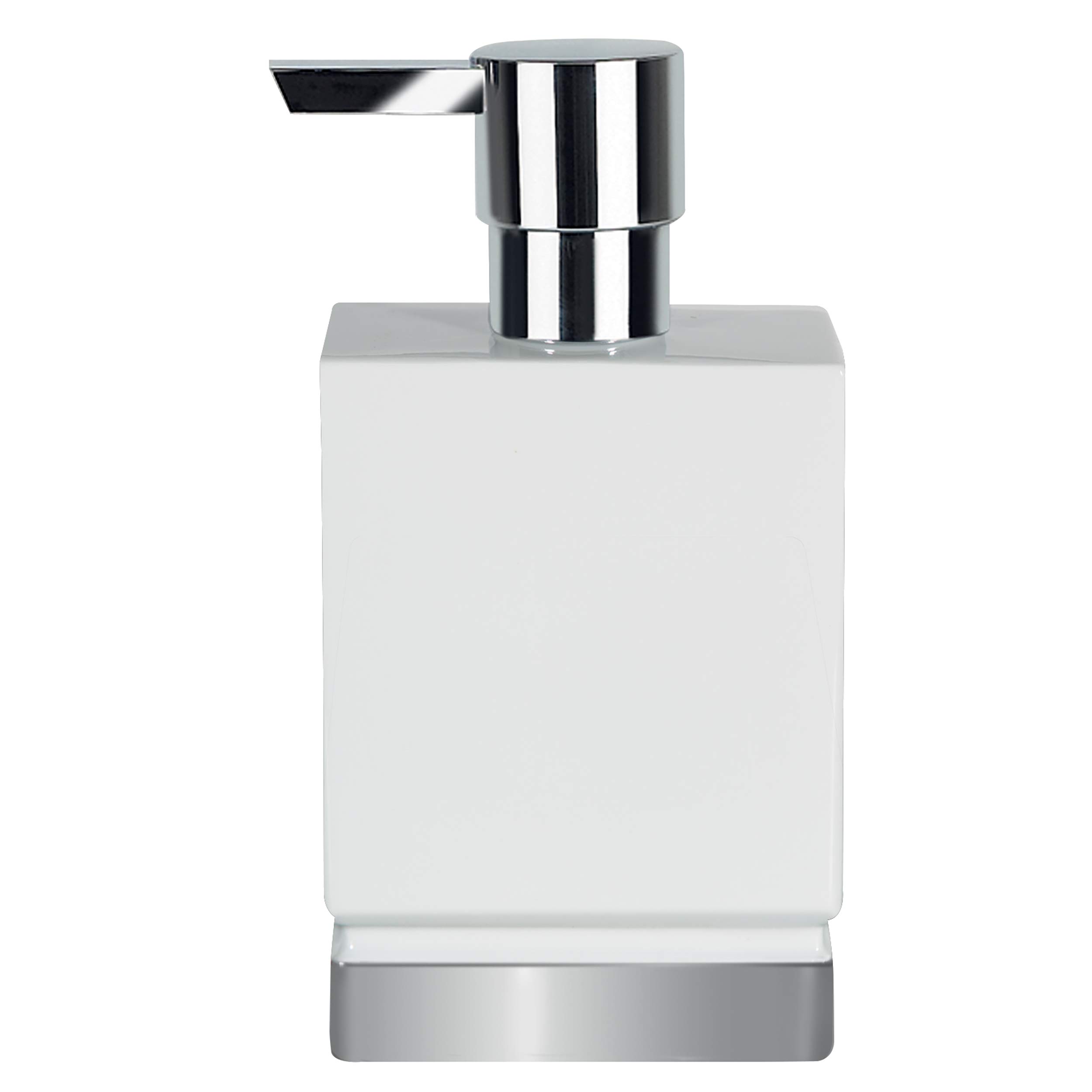 Spirella Porcelain Roma Soap Dispenser, White/Silver — image 1