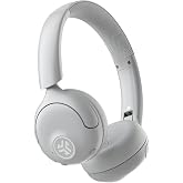 JLab Go Lux ANC on Ear Headphones with Bluetooth Multipoint, White