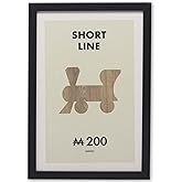 Hasbro Monopoly Short Line Framed Wood Wall Decor - Fun Monopoly Wall Art for Game Room or Man Cave
