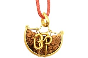55Carat Original One Mukhi 1 Faced Nepail Rudraksha Beads Pendants Spiritual Yellow Gold Plated Locket