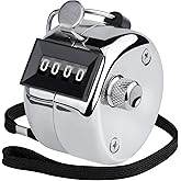 KTRIO Metal Handheld Tally Counter, 4-Digit Mechanical Clicker | Battery-Free Counter, 4-Digit Display, Durable Metal Casing, Portable Finger Ring, Multi-Use Clicker